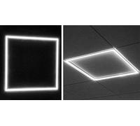 Avotech LED Ceiling Panel Edge Lit Light - Anti-Yellow Energy Efficient Ceiling Frame Border Light 600x600mm - Recessed 48W LED Panel Edge Lighting for Office, Restaurant, Shop & Home Lighting Fixture