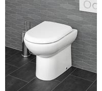 Premier White Soft Close Wc Toilet Seat D Shape Top Fix Adjustable Hinges Chrome