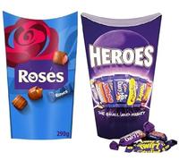 AVP 2 x Chocolate ASSORTED PACK 1 EACH Of Roses 290g, Heros 290g Sharing Perfect Pack For Every Occassions