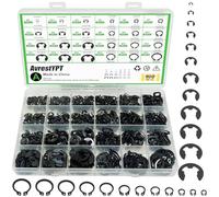 AvrestYPT C Clips and E Clips Assortment Set, 900 Pieces, M5-M16 and 2-12mm, Black Carbon Steel Retaining Rings