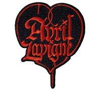 Avril Lavigne Heart Woven Patch in Red Avril Lavigne Red