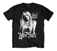 Avril Lavigne Men's Love Sux Cotton T-Shirt in Black | Size: Medium Avril Lavigne Black M