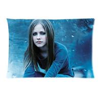 Avril Lavigne Pillowcase Custom Sexy Avril Lavigne Photo Poster Pillowcase 20x36 Rectangle Throw Pillow Cover Soft Cotton Zippered Cushion Case Two Sides Pattern Printed