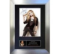 AVRIL LAVIGNE Signed Autograph Mounted Photo Reproduction PRINT A4 Rare Perfect Birthday (297 x 210mm) #219 (Silver Frame)