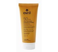 Avril Organic Sun Lotion Face & Body SPF 50, UVA/UVB Mineral Protection, Light Formula