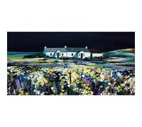 Avril Thomson Smith Moonlight Shimmer Wooden Framed Canvas Print Multicoloured (50Cm X 100Cm)