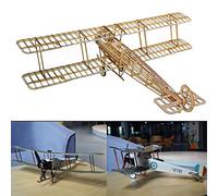 Avro 504k Slow Flyer model aircraft kit, scale 1:20, 505 mm wingspan, RC model aircraft kit, diy airplane to build yourself, laser-cut balsa wood components, 505 x 390 x 152 mm, 70 g RTF