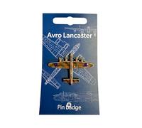 Avro Lancaster 3D Pin Badge, Metal, Enamelled, with Information Card, Bomber Theme