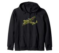 Avro Lancaster WW2 Fighter Plane Pilot History Airplane Love Zip Hoodie