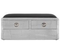 Avro Silver Aluminium Cladded 2 Drawer Bench