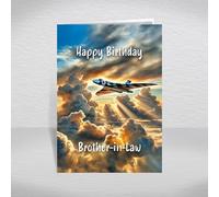 Avro Vulcan Bomber Birthday Card for Brother-in-Law - Cold War British RAF Strategic Bomber Jet Card for Boys & Men - Military Aircraft Aeroplane Theme: Brother-in-Law Birthday Card (Size A5)