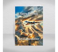 Avro Vulcan Bomber Birthday Card for Great-Grandfather - Cold War British RAF Strategic Bomber Jet Card for Boys & Men - Military Aircraft Aeroplane Theme: Great-Grandfather Birthday Card (Size A5)