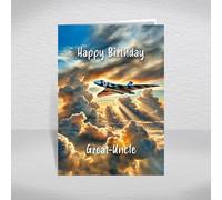 Avro Vulcan Bomber Birthday Card for Great-Uncle - Cold War British RAF Strategic Bomber Jet Card for Boys & Men - Military Aircraft Aeroplane Theme: Great-Uncle Birthday Card (Size A5)