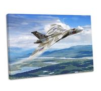 Avro Vulcan Bomber Wall Art Framed Canvas Print WW2 Picture (20x30 Inch / 51x76cm)