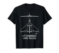 Avro Vulcan British V Bomber Plane Blueprints T-Shirt