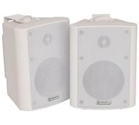 AVS21-6.5'' BLACK 89dB COMPACT 2-WAY STEREO BACKGROUND SPEAKERS ABS & METAL GRILLE FREE STAND/WALL MOUNT