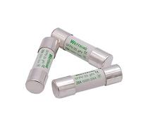 AVSBBYEPS 10Pcs PV Solar Fuse 1000V DC 10 * 38mm 1A 3A 5A 10A 15A 20A 25A 30A for Photovoltaic Power System Protection Pure Silver Melt(5A)