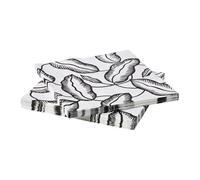 AVSIKTLIG Paper Napkins 33x33 cm, White/Black Leaves Print, 30-Pack | Soft, Eco-Friendly, 3-Ply Disposable Napkins for Parties, Dinner, Everyday Use