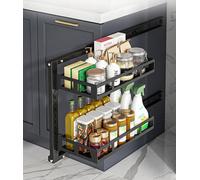 AVSMGP 2 Layers Pull Out Cabinet Organizer Slide Out Drawers for Kitchen Cabinets under Sink Organizers And Storage for Kitchen, Living Room, Pantry, Bathroom, Home,30cm