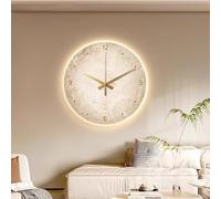 AVSMGP 3D LED Moon Silent Wall Clock with LED Light And Remote Control, Modern Art Sculpture Decor for Home Decoration Entrance Hall Office Study Room Restaurant Hotel,A,40CM/15.75INCH