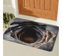 AVSMGP 3D Rugs Optical Illusion, Soft Carpet Rugs- Non Slip Washable Vortex Illusion Floor Mat- for Door Entrance, Bathroom, Stairs, Playroom, Living Room,C,60 * 90CM