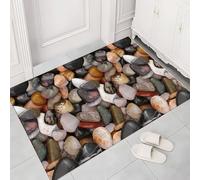 AVSMGP 3D Stone Optical Illusion Door Mat, Thickened Diatom Mud Rug- Washable Non Slip Carpet- for Bedroom/Dining Room/Lux Home/Office/Hallway/Entryway,Q,50 * 80CM/19.7 * 31.5INCH
