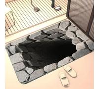 AVSMGP Cloud Walk 3D Illusion Rug - Step into Ultra-Softness with Our Dove Fleece Floor Mat, Carpets for Door Entrance, Bathroom, Stairs, Playroom, Living Room,Non Slip,X,1'4"x2'0"/40x60cm