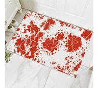 AVSMGP Color Changing Halloween Doormat - Bloody Footprint Bath Rug That Turns Red When Wet, Non-Slip Carpets Scary Decor for Bathroom/Entryway,E,180x240cm(70x 94.5)