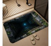 AVSMGP Creativity 3D Optical Illusion Rugs, Non-Slip Low Pile Floor Mat for Indoor/Outdoor- Washable Handmade Braided Carpets- for Home Decor,Playroom,outside Entry,Yard,Patio,B,60×90CM/2'7" x 1'8"