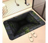 AVSMGP Creativity 3D Optical Illusion Rugs, Non-Slip Low Pile Floor Mat for Indoor/Outdoor- Washable Handmade Braided Carpets- for Home Decor,Playroom,outside Entry,Yard,Patio,D,50×80CM/2'7" x 1'8"