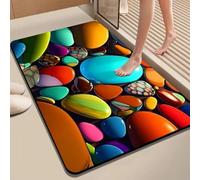 AVSMGP Creativity 3D Stone Carpets Optical Illusion, Super Soft Diatom Mud Rug- Quick-Drying Non Slip Fool Mat- for Floor/Entrance/Living Room/Playroom/Home Decor,J,60 * 90CM/23.6 * 35.4INCH