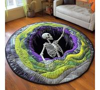 AVSMGP Halloween Rugs 3D with Multiple Patterns Spiderweb, Pumpkin & Ghost Design, Soft Plush Carpet Illusion Door Mat for Living Room, Bedroom,Party Decor & Gifts,C,80CM/2' 7.50"