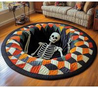 AVSMGP Halloween Rugs 3D with Multiple Patterns Spiderweb, Pumpkin & Ghost Design, Soft Plush Carpet Illusion Door Mat for Living Room, Bedroom,Party Decor & Gifts,D,60CM/1' 11.62"