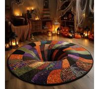 AVSMGP Halloween Rugs 3D with Multiple Patterns Spiderweb, Pumpkin & Ghost Design, Soft Plush Carpet Illusion Door Mat for Living Room, Bedroom,Party Decor & Gifts,X,60CM/1' 11.62"