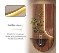 AVSMGP Led Sandstone Wall Decoration with Hydroponic Room, Handmade Sandstone Art Wall Decor Art Sculpture Home Decor for Home, Office, And Study Room And Hallway,E,50 * 100cm/19.7 * 39.4in