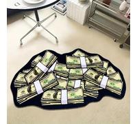 AVSMGP Money Rug Hip Hop Decor, Dollar Bill Print Bath Mat Non-Slip, Plush Soft Absorbent Microfiber Carpet for Living Room, Bedroom, Bathroom, Luxury Style Door,T,100x200cm/39x78"