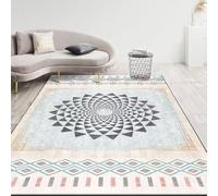 AVSMGP Moroccan Area Rug, Ultra Soft Ectangular Not-Woven Carpet- Non Slip, Stain Resistant, Washable Mat for Living Room,Bedroom, Bathroom,Office,Easy Care,G,60 * 90CM/23.6 * 35.4INCH