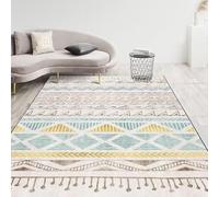 AVSMGP Moroccan Area Rug, Ultra Soft Ectangular Not-Woven Carpet- Non Slip, Stain Resistant, Washable Mat for Living Room,Bedroom, Bathroom,Office,Easy Care,B,60 * 90CM/23.6 * 35.4INCH
