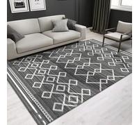 AVSMGP Moroccan Retro Area Rug, Geometric Print Like Carpets- Dirt And Wear Resistant Door Mat for Bathroom Living Kitchen Laundry Room,Non-Slip And Easy To Clean,L,50 * 80CM/19.7 * 31.5IN