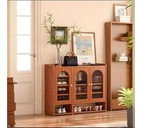 AVSMGP Shoe Storage Cabinet with Doors And Handles, Modern Bamboo Large Capacity Shoe Rack- Space Saving Storage - for Bathroom/Bedroom/Classroom/Dining Room/Entryway/Garage/Hallway,111 * 33 * 90CM