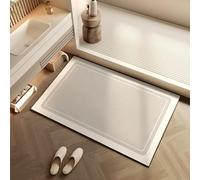 AVSMGP Simple Line Door Front Mat, Quick-Drying Diatom Mud Area Rug- Super Soft Non-Slip Carpets for Bathroom Doorway,Corridor,Kitchen,Bedroom,Office,Home Decor,A,60 * 90CM/23.6 * 35.4INCH
