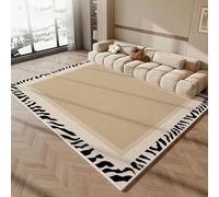 AVSMGP Simple Living Room Area Rug, Super Soft Short Liner Carpet- Resistant To Dirt And Easy To Care for Kitchen Entryway Dining Room Machine Washable Beige,C,80 * 160cm/31.5 * 63IN