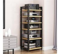 AVStand 5/6/7/8 Tier Movable Record Player DVD CDRack Tower Holder, AdjustableSto Cabinet, Equint Console Shelf for Home Office Theater,Natural 2,6 Tier W 23.6″