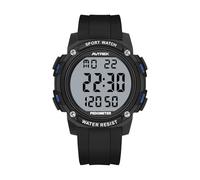 AVTREK Waterproof Pedometer Watch Step Counter for Walking No APP/Bluetooth Required Sport Fitness Tracker with LCD Large Numbers Miles Calories(Black)