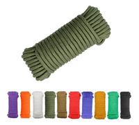 Avtytsda Nylon Rope Flag Pole Polypropylene Clothes Line Camping Utility Good for Tie Pull Swing Climb Knot All Purpose Flagline Rope 8mm x 20m (Dark green)