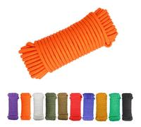 Avtytsda Nylon Rope Flag Pole Polypropylene Clothes Line Camping Utility Good for Tie Pull Swing Climb Knot All Purpose Flagline Rope 8mm x 20m (Orange)