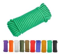 Avtytsda Nylon Rope Flag Pole Polypropylene Clothes Line Camping Utility Good for Tie Pull Swing Climb Knot All Purpose Flagline Rope 8mm x 20m (Green)