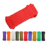 Avtytsda Nylon Rope Flag Pole Polypropylene Clothes Line Camping Utility Good for Tie Pull Swing Climb Knot All Purpose Flagline Rope 8mm x 20m (Red)