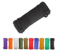 Avtytsda Nylon Rope Flag Pole Polypropylene Clothes Line Camping Utility Good for Tie Pull Swing Climb Knot All Purpose Flagline Rope 8mm x 20m (Black)