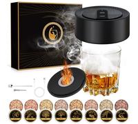 AVUMDA Electric Whiskey Smoker Kit, USB-C Rechargeable Cocktail Smoker Kit with 8 Flavors Wood Chips, Built in Lighter No Butane for Bourbon Whiskey, Cocktails, Wine, Coffee, Food, Mens Gift for Lover
